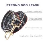 NISIYE Cute Plaid Dog Collar Harness and Leash with Safety Buckle - Adjustable and No Pull Comfortable Dog Collars for Small Puppy, Stylish Durable Gift for Boy Girl Pets