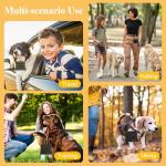 2Pcs Dog Treat Pouches for Pet Training, Hand Free Puppy Dogs Treat Bag with Carabiner, Portable Auto Closing Pet Dog Walking Bag for Travel or Outdoor Use, Pets Feed Snack Reward Pocket- Black, Green