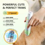 SUPRENT Dog Grooming Kit, 4 in 1 Dog Clippers for Grooming Supplies, Cordless Electric Pet Nail Grinder Cat Paw Trimmer Professional Long Hair Shaver Set for Cat Matted Hair and Small Dogs Thick Coats