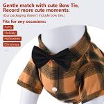 Koneseve Dog Shirt Plaid Dog Clothes for Small Dogs Boy Girl Cat Clothes Soft Puppy Outfit Adorable Pet T-Shirts Kitten Grid Costume Apparel Thanksgiving Christmas Clothing (Yellow; M/Medium)