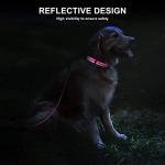 Jumpress Soft Neoprene Padded Dog Collar and Leash Set for Small Medium Large Dogs, Reflective Durable Nylon Dog Collar with 5ft Leash Easy for Walking, Hot Pink,Neck fit 12.5-19.5’’