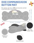 Dog Buttons for Communication, 8 Dog Talking Button Set, 30s Recordable Voice Pet Buzzer Training Buttons, Speaking Button for Dogs with Anti-Slip Dog Buttons Talk Mat and 24 Scene Stickers