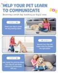 Dog Buttons for Communication, 8 Dog Talking Button Set, 30s Recordable Voice Pet Buzzer Training Buttons, Speaking Button for Dogs with Anti-Slip Dog Buttons Talk Mat and 24 Scene Stickers