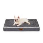 ZOMISIA Dog Crate Bed for Medium Size Dog - Waterproof Puppy Bed for 30 Inch Kennel with Removable Washable Corduroy Cover, Orthopedic Support with Egg Crate Foam Filling, Grey