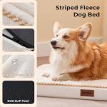 ZOMISIA Dog Crate Bed for Medium Size Dog - Waterproof Puppy Bed for 30 Inch Kennel with Removable Washable Corduroy Cover, Orthopedic Support with Egg Crate Foam Filling, Grey