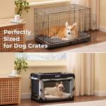 ZOMISIA Dog Crate Bed for Medium Size Dog - Waterproof Puppy Bed for 30 Inch Kennel with Removable Washable Corduroy Cover, Orthopedic Support with Egg Crate Foam Filling, Grey