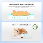 ZOMISIA Dog Crate Bed for Medium Size Dog - Waterproof Puppy Bed for 30 Inch Kennel with Removable Washable Corduroy Cover, Orthopedic Support with Egg Crate Foam Filling, Grey