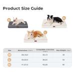 ZOMISIA Dog Crate Bed for Medium Size Dog - Waterproof Puppy Bed for 30 Inch Kennel with Removable Washable Corduroy Cover, Orthopedic Support with Egg Crate Foam Filling, Grey