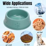 Acshio 24 Pack Plastic Dog Bowl, 10 Oz Reusable Pet Food and Water Bowl with Cute Dog Paw Print, Stackable Puppy Cat Feeding Bowls Food Dishes for Dog Cat Party Supplies, 4 Color