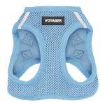 Best Pet Supplies Voyager Step-in Air Harness - All Weather Mesh, Reflective, No Pull Harness for Dogs, Cats - Secure with Hook & Loop Fastener, Buckle, Double D-Rings - Baby Blue, M