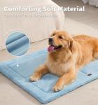 MADE 4 PETS Dog Crate Pad Bed for Medium Large Dogs, Washable & Reversible, Anti-Slip Kennel Mat for Cozy Sleeping, Soft Fluffy Dog Bed for Indoor & Outdoor Use, 35"x23", Blue