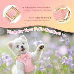 RoseYouth Dog Collar and Leash Set with Bowtie, Girl Dog Collars Metal Buckle Adjustable for Small Medium Dogs (Pink, S: Neck 10-16", Chest 13-16")