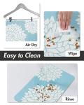 MontVoo-Pet Feeding Mat-Absorbent Floral Cat&Dog Food Mat-Dog Mat for Food and Water Bowl-No Watermark Quick Dry Dog Water Dispenser Mat Pet Placemat-Pet Supplies & Accessories 1219 Blue