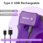 Light Up Dog Harness,Rechargeable LED Dog Harness for Small Medium Large Dogs,Reflective Lighted Safety Vest for Night Walking & Camping,Lightweight & Adjustable,Purple,S