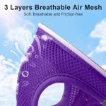 Light Up Dog Harness,Rechargeable LED Dog Harness for Small Medium Large Dogs,Reflective Lighted Safety Vest for Night Walking & Camping,Lightweight & Adjustable,Purple,S