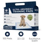 AMERICAN KENNEL CLUB AKC62975 6-Layer Leak-proof Puppy Training Pads - 22x22 Inches, Green, Synthetic, Disposable-Pet-Training-Pads, Pack of 100