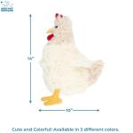 Best Pet Supplies Interactive Squeaky Dog Chew Toy, Ideal Dog Toys for Chewers, Small, Medium & Large Dogs, and Fetch Lovers - Crinkle Chicken (Beige), Large