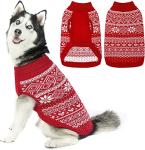HOMIMP Dog Sweater Argyle - Warm Winter Clothes, Soft Coat for Small Medium and Large Dogs, Ugly Pet Clothing for Boy Girl Puppy