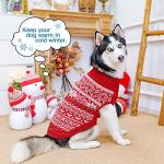HOMIMP Dog Sweater Argyle - Warm Winter Clothes, Soft Coat for Small Medium and Large Dogs, Ugly Pet Clothing for Boy Girl Puppy