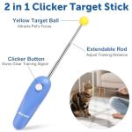 Cat Training Clicker Kit – Includes Finger Clicker and Target Stick – Perfect for Positive Reinforcement, Behavior & Obedience Training Indoors & Outdoors – Suitable for Dogs, Birds & Small Pets