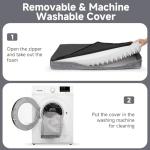 OhGeni Orthopedic Waterproof & Machine Washable Dog Bed for Medium Large Pets, Cat Mat with 25D Egg Crate Foam, Non-Slip Bottom & Removable Cover, 36 Inches(Gray)