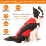 Warm Dog Winter Coat, Gimilife Dog Sweater Cold Weather Coats Waterproof Dogs Apparel Clothes Pet Jacket Padded Vest Outfit for Small Medium Large Dogs