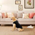 EXPAWLORER Dog Hoodie Fleece Sweater Vest, Hooded Dog Sweatshirt Fall Winter Pet Clothes with Leash Hole, Sleeveless Warm Cozy Puppy Clothing for Cat Small Medium Large Dogs Girl Boy, Black XXL