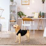 EXPAWLORER Dog Hoodie Fleece Sweater Vest, Hooded Dog Sweatshirt Fall Winter Pet Clothes with Leash Hole, Sleeveless Warm Cozy Puppy Clothing for Cat Small Medium Large Dogs Girl Boy, Black XXL