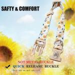 Elegant little tail Dog Collar with Leash, Sunflower Print Pet Collar Leash Adjustable Collar for Small Medium Large Dogs Soft Puppy Collars with Quick Release Buckle Girl Boy Dog Collars