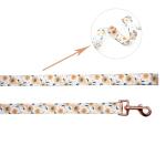 Elegant little tail Dog Collar with Leash, Sunflower Print Pet Collar Leash Adjustable Collar for Small Medium Large Dogs Soft Puppy Collars with Quick Release Buckle Girl Boy Dog Collars