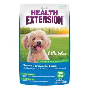 Health Extension Little Bites Chicken & Brown Rice Dry Dog Food (10 lb / 4.5 Kg) - Natural with Probiotics and Superfoods for Teacup, Toy & Small Breeds