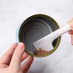 4 Pack Pet Supplies - Can Food Mixing Spoons, Canned Scoop for Cat & Dog Feeding, Wet Food Storage (Green + Gray)