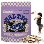 THE LICKER STORE DTS5002A-3OZ Air Dried Natural Baltic Herring Crunchy Treats for Dogs & Cats, High Protein Omega-3 Fish Snacks, Single Ingredient Gluten & Grain Free, Healthy Training Treats, 3oz Bag