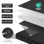 OhGeni Orthopedic Waterproof & Machine Washable Dog Bed for Large Pets, Suitable for Crates, Cat Mat with 25D Egg Crate Foam, Non-Slip Bottom & Removable Cover, 41 Inches(Black)