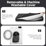 OhGeni Orthopedic Waterproof & Machine Washable Dog Bed for Large Pets, Suitable for Crates, Cat Mat with 25D Egg Crate Foam, Non-Slip Bottom & Removable Cover, 41 Inches(Black)