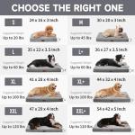 OhGeni Orthopedic Waterproof & Machine Washable Dog Bed for Large Pets, Suitable for Crates, Cat Mat with 25D Egg Crate Foam, Non-Slip Bottom & Removable Cover, 41 Inches(Black)