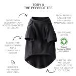 Pet Passion Toby II - The Perfect Tee, 3 Pack Short Sleeve Pet T-Shirt 100% Organic Cotton Tees Clothes for Small, Medium, Large Dogs​​, Gray Ombre, Small (10-25 lbs)