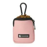 COOWONE Dog Treat Pouch Pocket Sized Pet Puppy Training Pouch for Dog Training Behavior Aids, Waterproof Nylon Fabric Dog Poop Bag Holder, Hands Free Dog Walking Bag with Metal Carabiner (Pink)