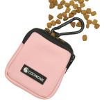 COOWONE Dog Treat Pouch Pocket Sized Pet Puppy Training Pouch for Dog Training Behavior Aids, Waterproof Nylon Fabric Dog Poop Bag Holder, Hands Free Dog Walking Bag with Metal Carabiner (Pink)