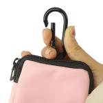 COOWONE Dog Treat Pouch Pocket Sized Pet Puppy Training Pouch for Dog Training Behavior Aids, Waterproof Nylon Fabric Dog Poop Bag Holder, Hands Free Dog Walking Bag with Metal Carabiner (Pink)