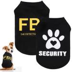 KOOLTAIL Dog Security Shirt, 2 Pack Soft & Lightweight Winter Fall Dog Detective Costume for Small Medium Dogs, Pet Sleeveless Clothes Outfit for Boy Girl Puppy Cats Pitbull Bulldog Chihuahua Shih tzu