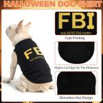 KOOLTAIL Dog Security Shirt, 2 Pack Soft & Lightweight Winter Fall Dog Detective Costume for Small Medium Dogs, Pet Sleeveless Clothes Outfit for Boy Girl Puppy Cats Pitbull Bulldog Chihuahua Shih tzu