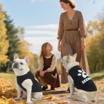 KOOLTAIL Dog Security Shirt, 2 Pack Soft & Lightweight Winter Fall Dog Detective Costume for Small Medium Dogs, Pet Sleeveless Clothes Outfit for Boy Girl Puppy Cats Pitbull Bulldog Chihuahua Shih tzu