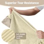 OhGeni Orthopedic Waterproof & Machine Washable Dog Bed for Large Pets, Suitable for Crates, Cat Mat with 25D Egg Crate Foam, Non-Slip Bottom & Removable Cover, 41 Inches(Khaki)