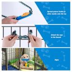 Engaging Chew Toys for Dogs - Puppy Crate Training Aids, Puzzle Treat Dispenser with Rope Ball for Reducing Stress and Anxiety, Compatible with Peanut Butter Treats
