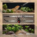 VraySang 2 PCS 10.6" Stainless Steel Reptile Feeding Tongs with Rubber Tips, Straight & Curved Tweezers for Bearded Dragon Tank Accessories, Lizard Snake Enclosure, Aquarium Crafts- Terrarium Supplies