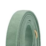 Ewinoom Soft Corduroy Dog Collar and Leash Set Adjustable Durable Dog Collars with Metal Buckle and Lead for Medium Dogs,Grass Green