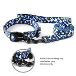 Ihoming Dog Collar and Leash Set for Daily Outdoor Walking Running Training, Bone Design for Small Boys Girls Dogs Cats Pets, S-Up to 20LBS