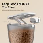 5L/21 Cup Automatic Cat Feeder, Timed Cat Dry Food Dispenser, Automatic Pet Feeders Dual Power Supply, 6 Meal Programmable 1-20 Portion Cats Feeder, Auto Dog Feeders,Pet Food Dispenser for Cats, Puppy