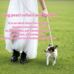 Luxury Pearl Dog Collar and Leash Set, Pink with Crystal Rhinestones, Double Row Pearl Design，Multiple Color Sizes (Pink, S)